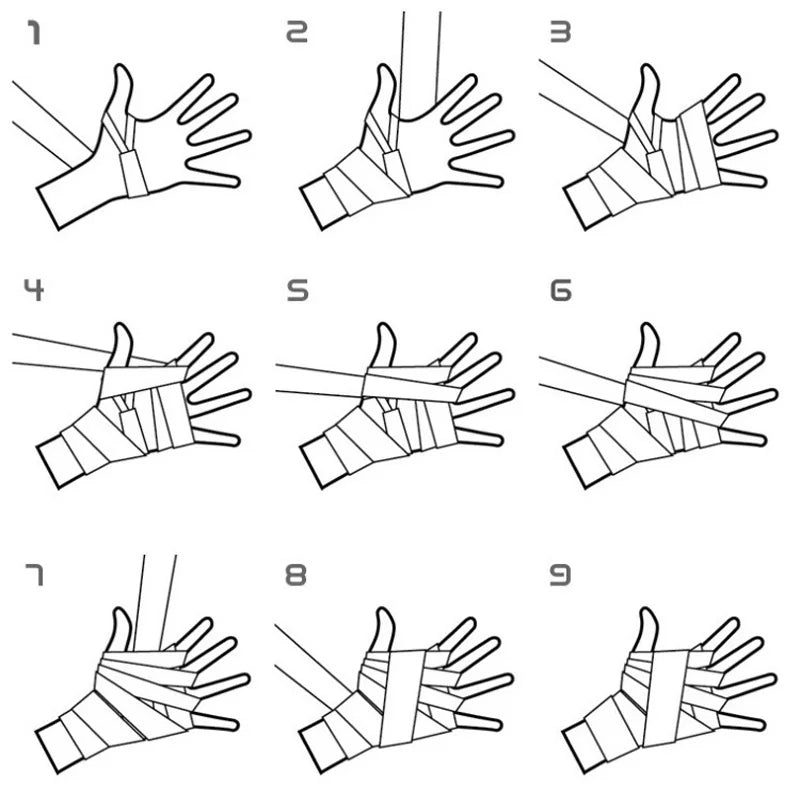Cotton Boxing Hand Wraps – 2 Rolls (1.5/2/3/5M)